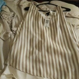 Cute torrid tan and white striped tank